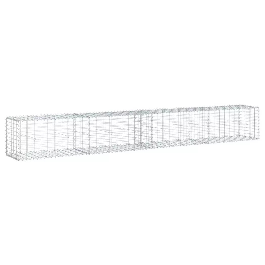 VidaXL - Panier gabion fer, One Size, Argent
