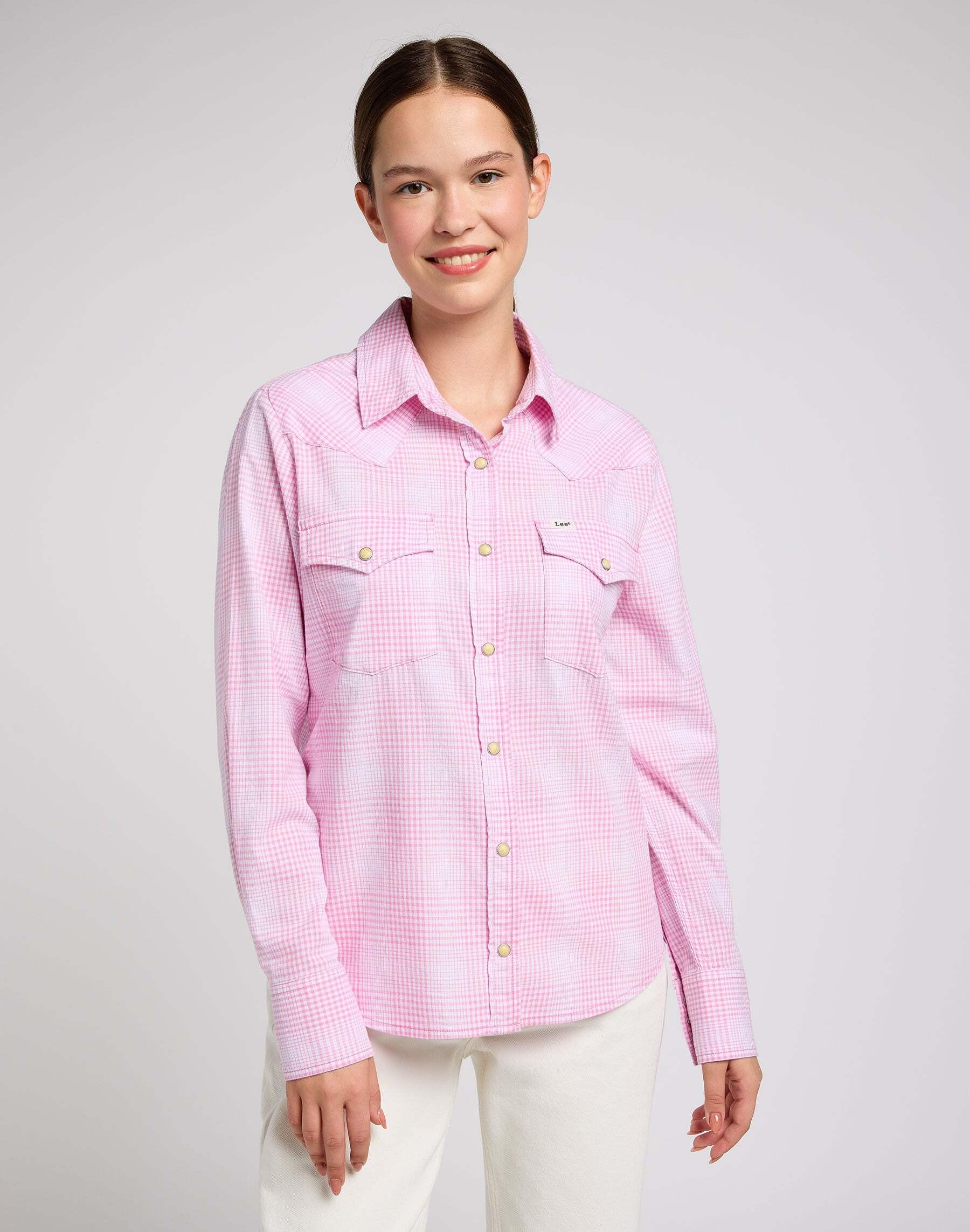 Image of Hemden Regular Western Shirt Damen Rosa L