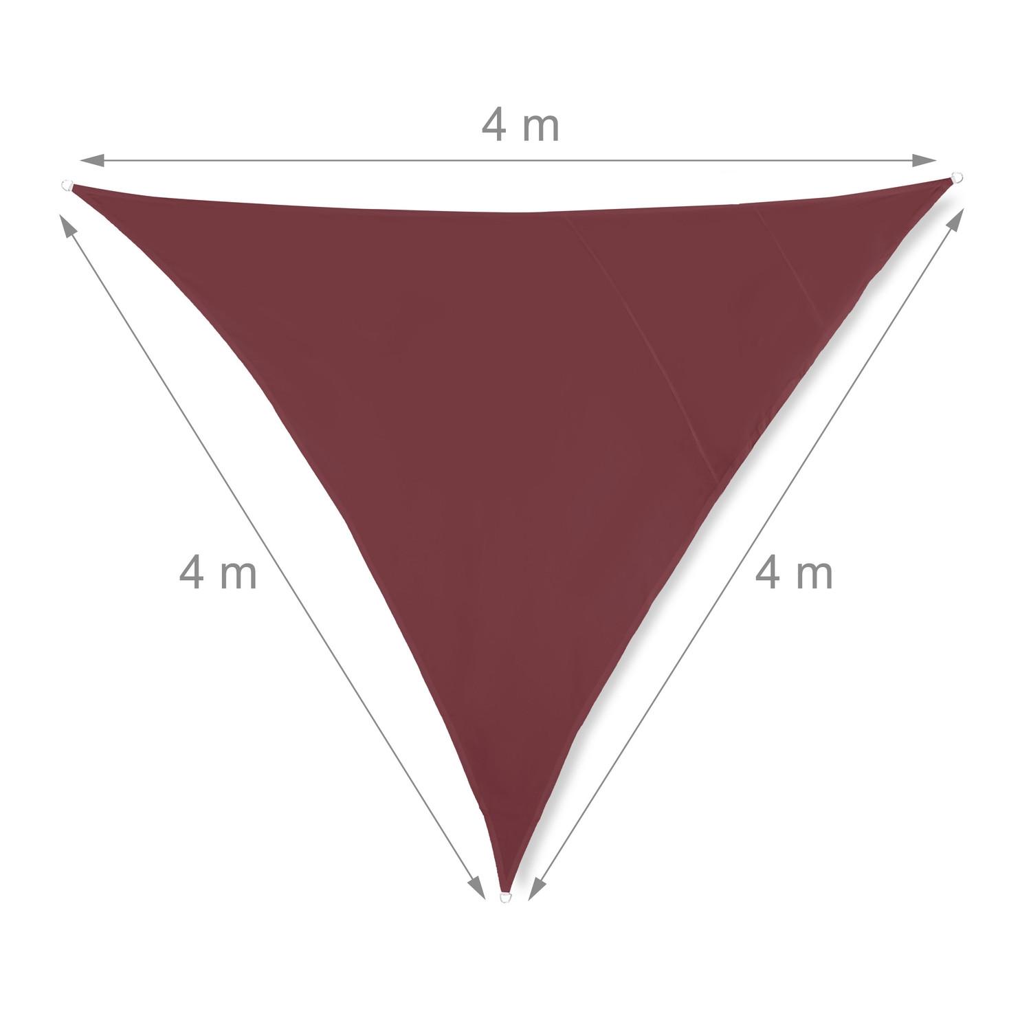 B2X Voile d'ombrage triangulaire rouge-marron  