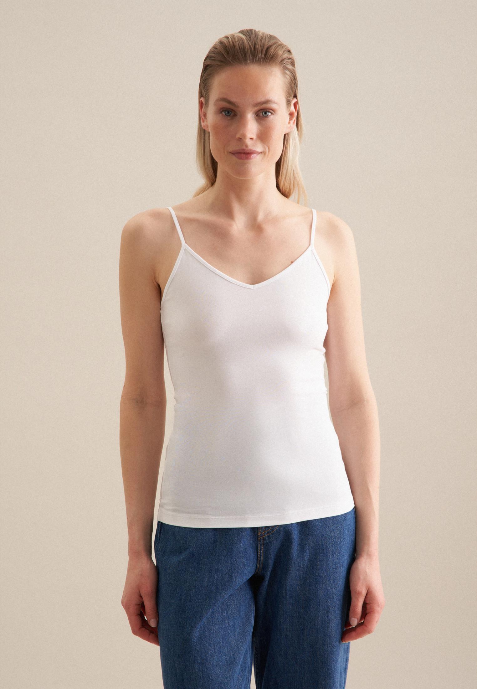 Seidensticker  Top Uni Ohne Arm V-Neck 