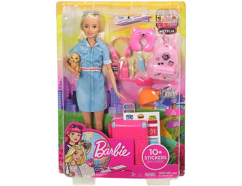 Barbie  Familie & Freunde Reise Puppe und Zubehör Blond 