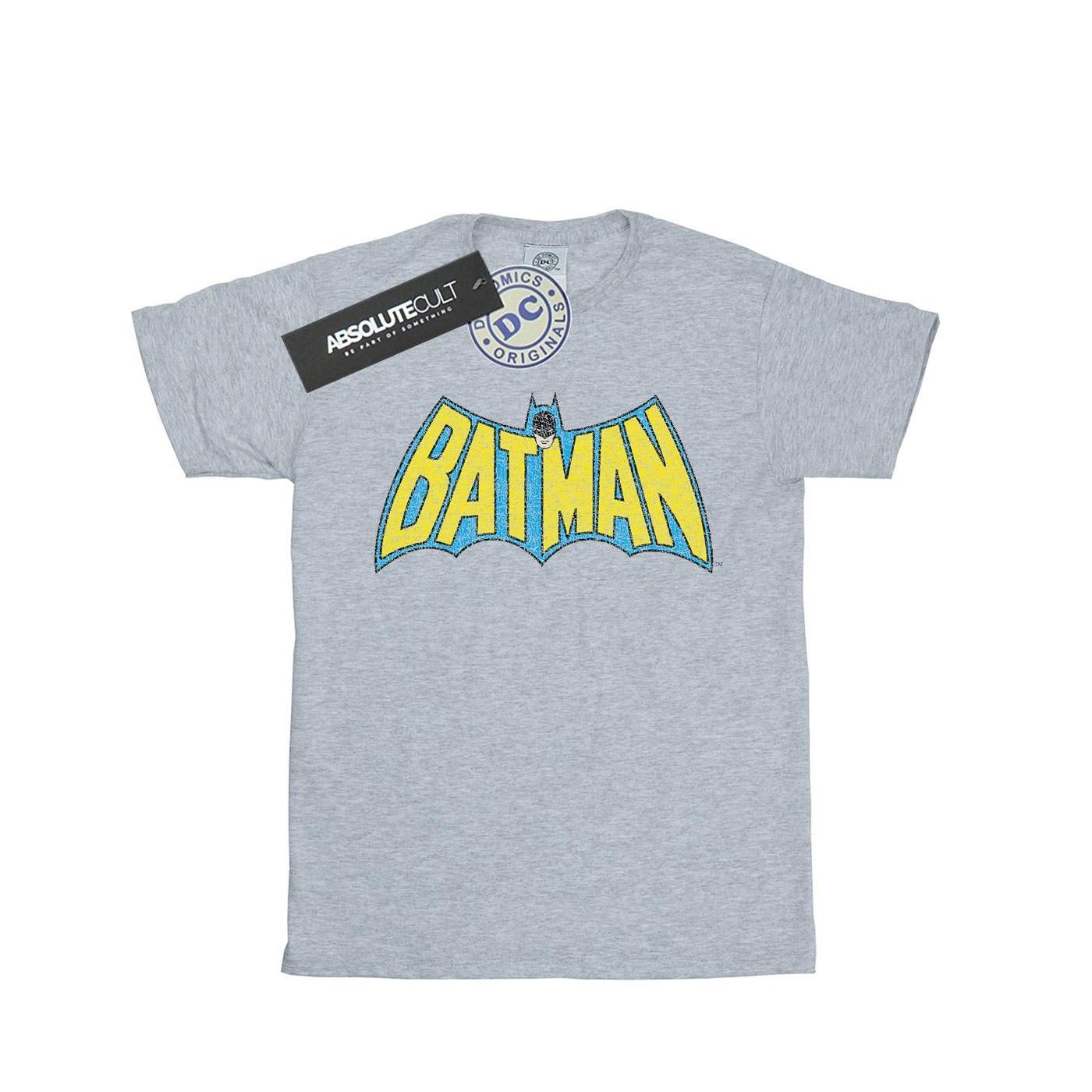Image of Batman Crackle Logo Tshirt Jungen Grau 116