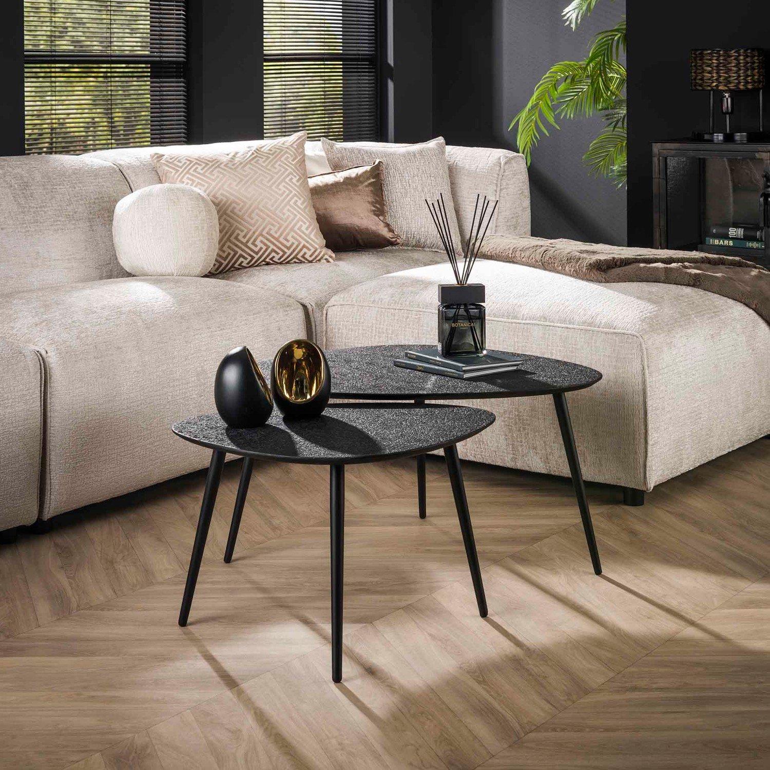 mutoni Couchtisch Metallic dreieckig (2er-Set)  