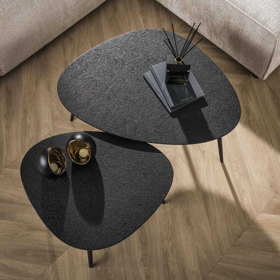 mutoni Couchtisch Metallic dreieckig (2er-Set)  