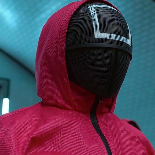 B2X  Jeu de calamars, masque de mascarade - Carré 