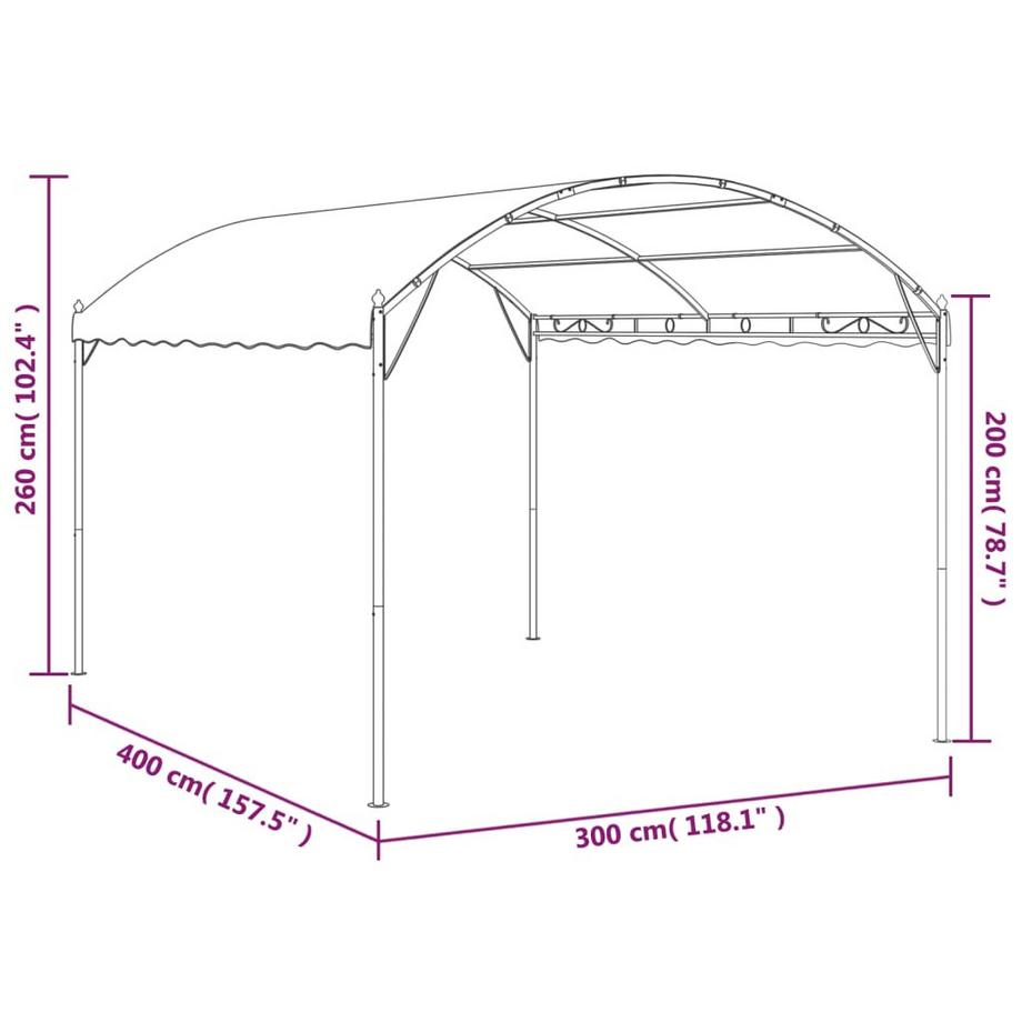 VidaXL gazebo Tessuto  