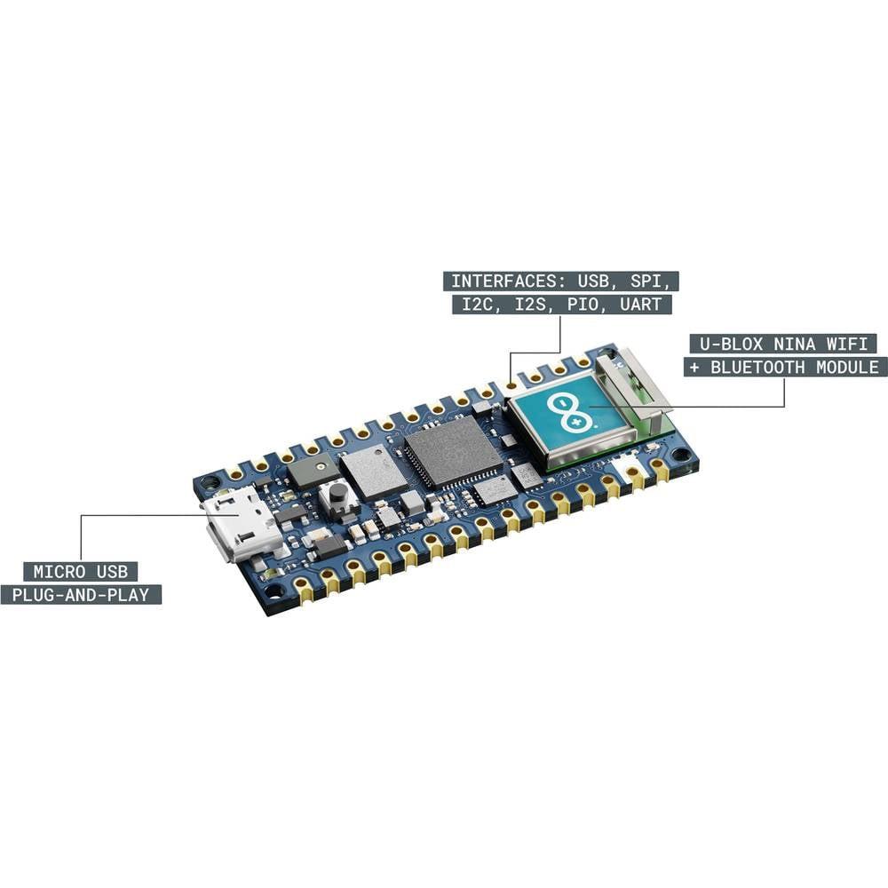 Arduino  Scheda NANO RP2040 CONNECT I/O-Pins Nano 