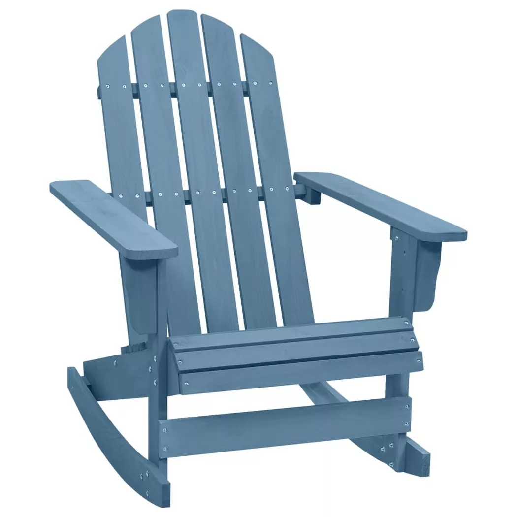 VidaXL - Chaise à bascule de jardin bois, One Size, Bleu