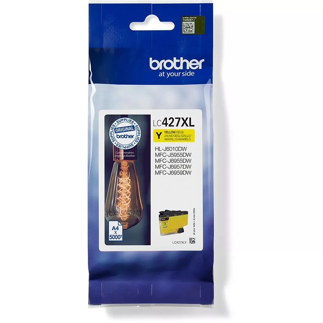Brother – Tintenpatrone HY yellow LC-427XLY MFC-J5955 5000 Seiten, One Size
