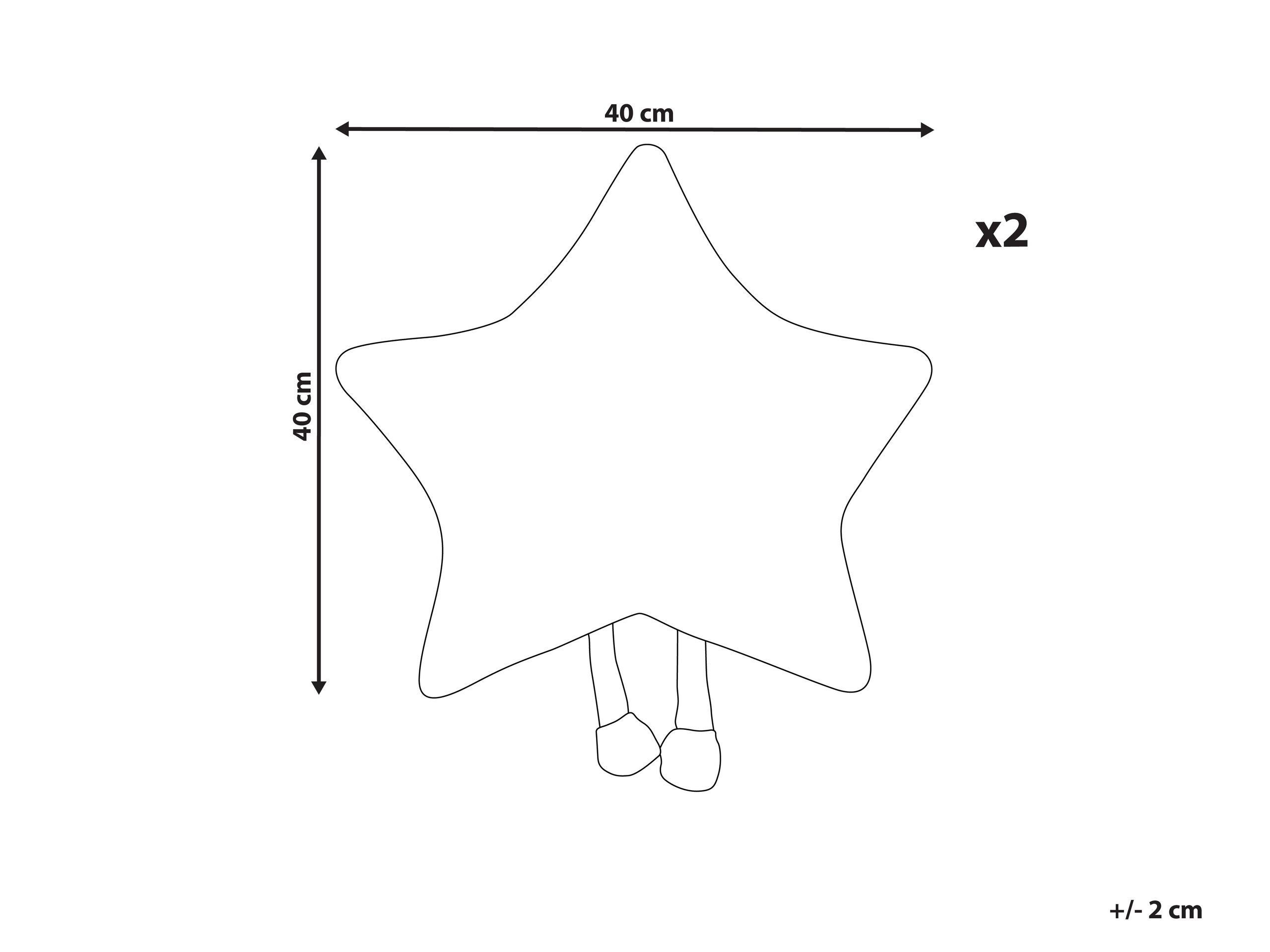 Beliani Set di 2 cuscini en Poliestere Moderno STARFRUIT  