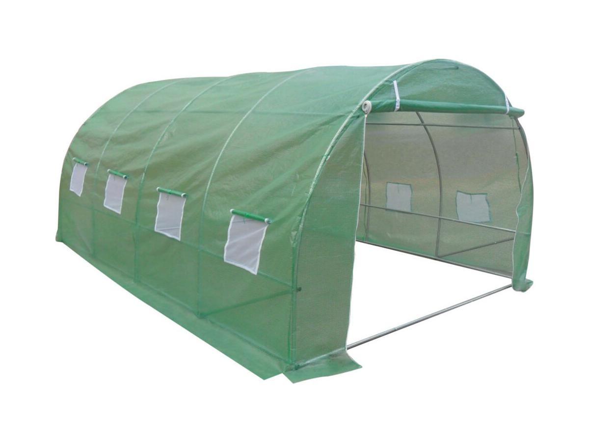 Vente-unique Foliengewächshaus Folientunnel - 12 m² - 400 x 300 x 200 cm - Stahl - IPOMEA  