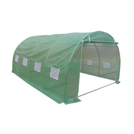 Vente-unique Foliengewächshaus Folientunnel - 12 m² - 400 x 300 x 200 cm - Stahl - IPOMEA  