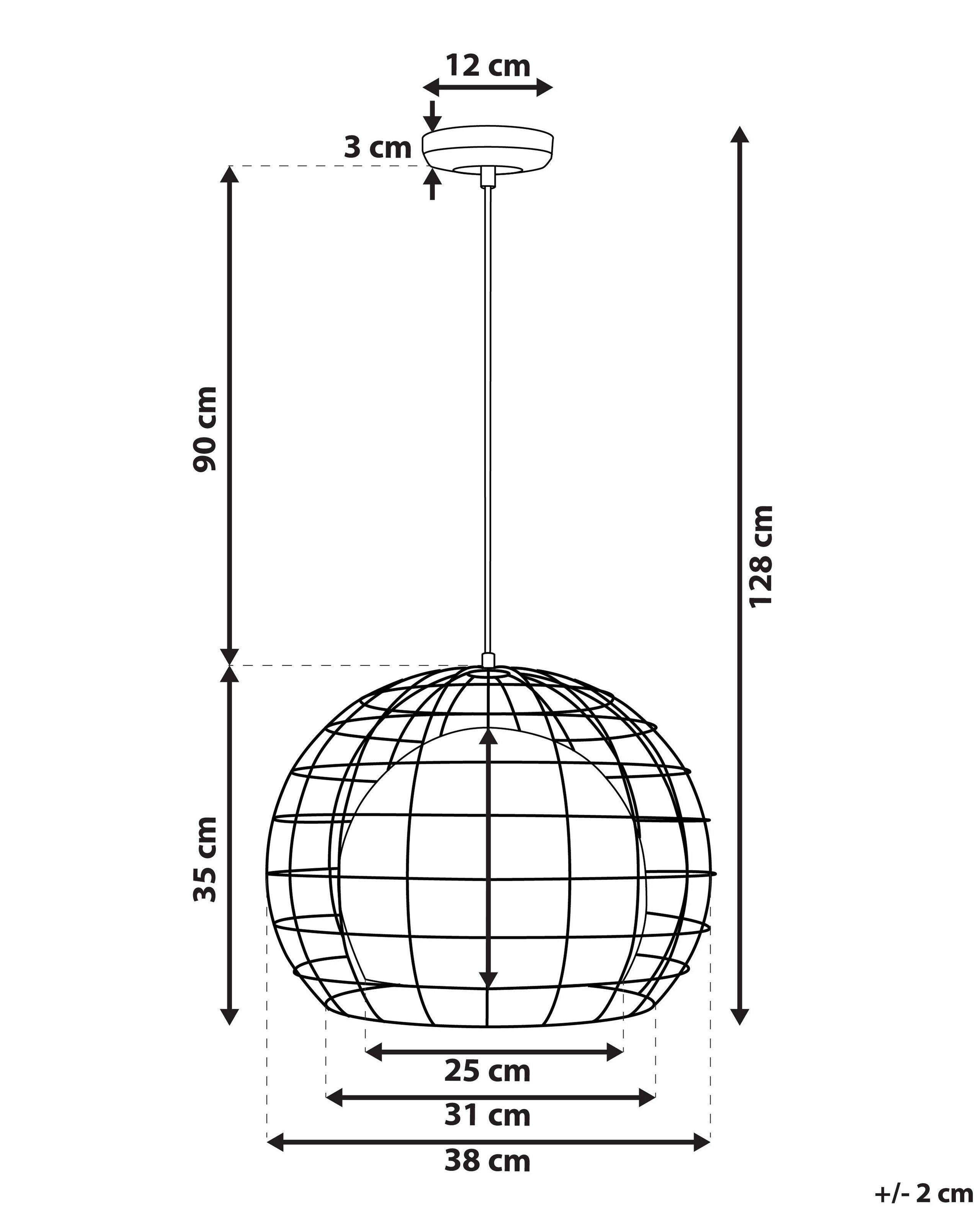 Beliani Lampe suspension en Métal Moderne LIRI  