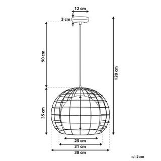 Beliani Lampe suspension en Métal Moderne LIRI  