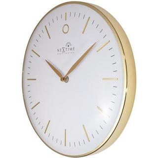 NeXtime Wanduhr Small Glamour RC white D: 30cm, Metall & Glas, Radio Controlled  