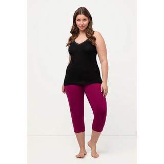 Ulla Popken  Pantalon corsaire longueur 7/8, taille élastique - jusqu'au 68/70 