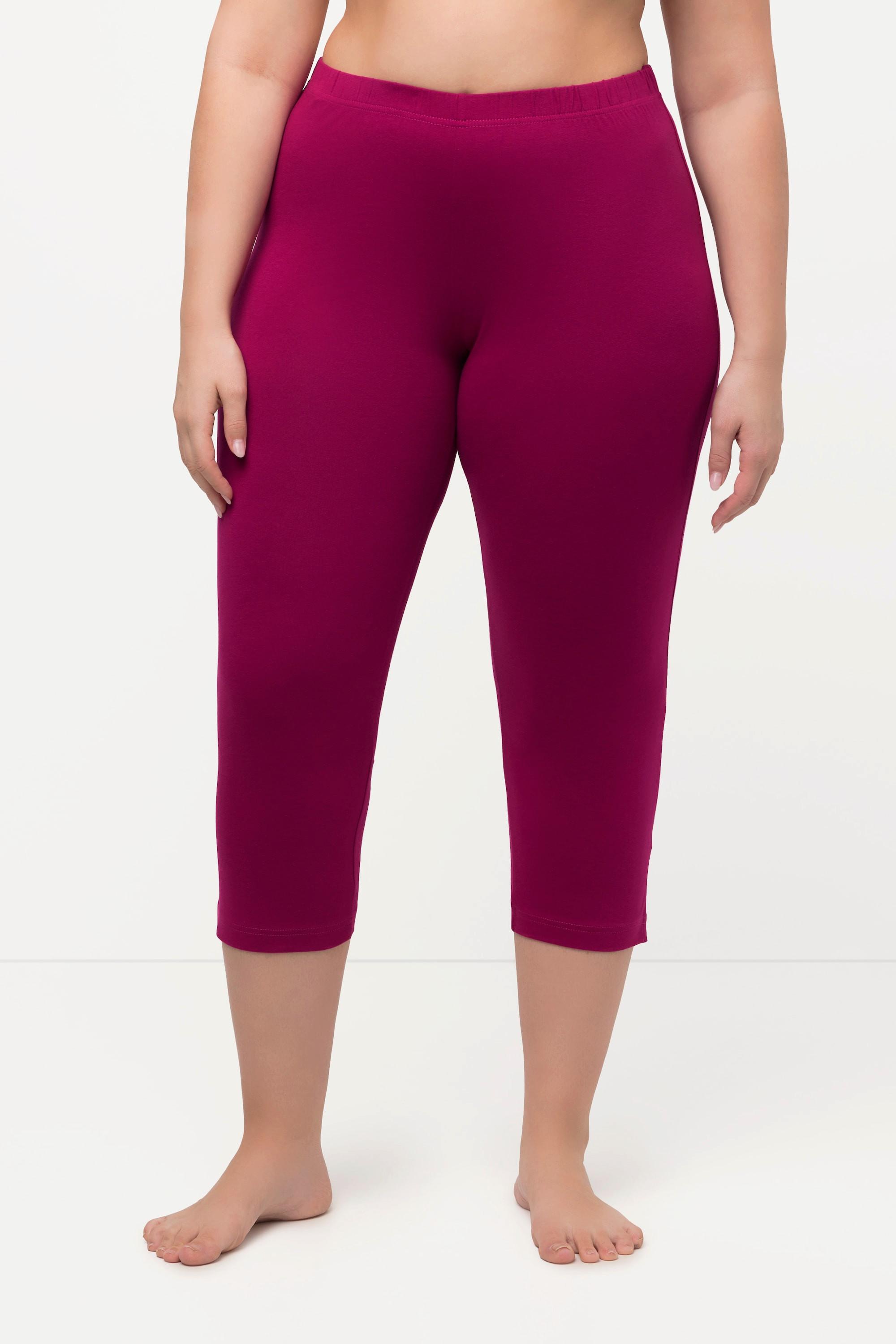 Ulla Popken  Pantalon corsaire longueur 7/8, taille élastique - jusqu'au 68/70 