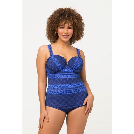 Ulla Popken Costume da bagno ornamentale ferretto coppe morbide ruche  