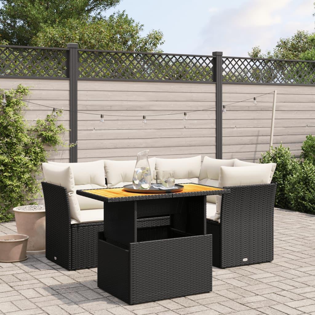 VidaXL set divano da giardino Polirattan  