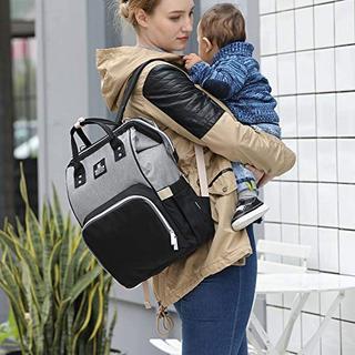 Only-bags.store Sac à langer Sac à dos de voyage imperméable pour bébé avec matelas à langer et crochet pour poussette  