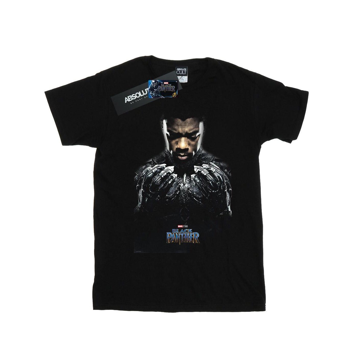 Image of Black Panther T'challa Poster Tshirt Herren Schwarz XL