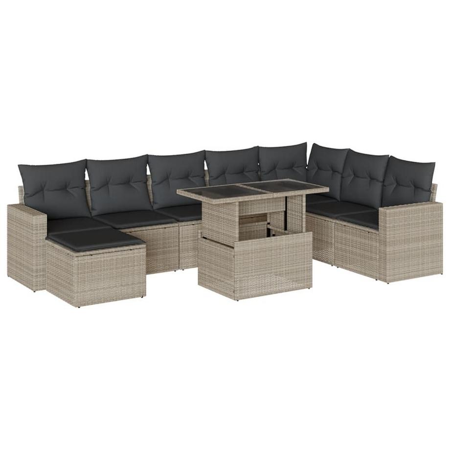 set divano da giardino Polirattan