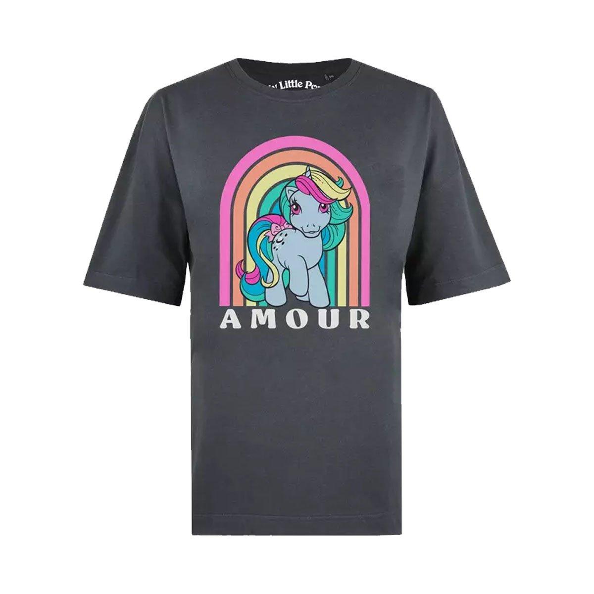 Image of Amour Tshirt Damen Charcoal Black S