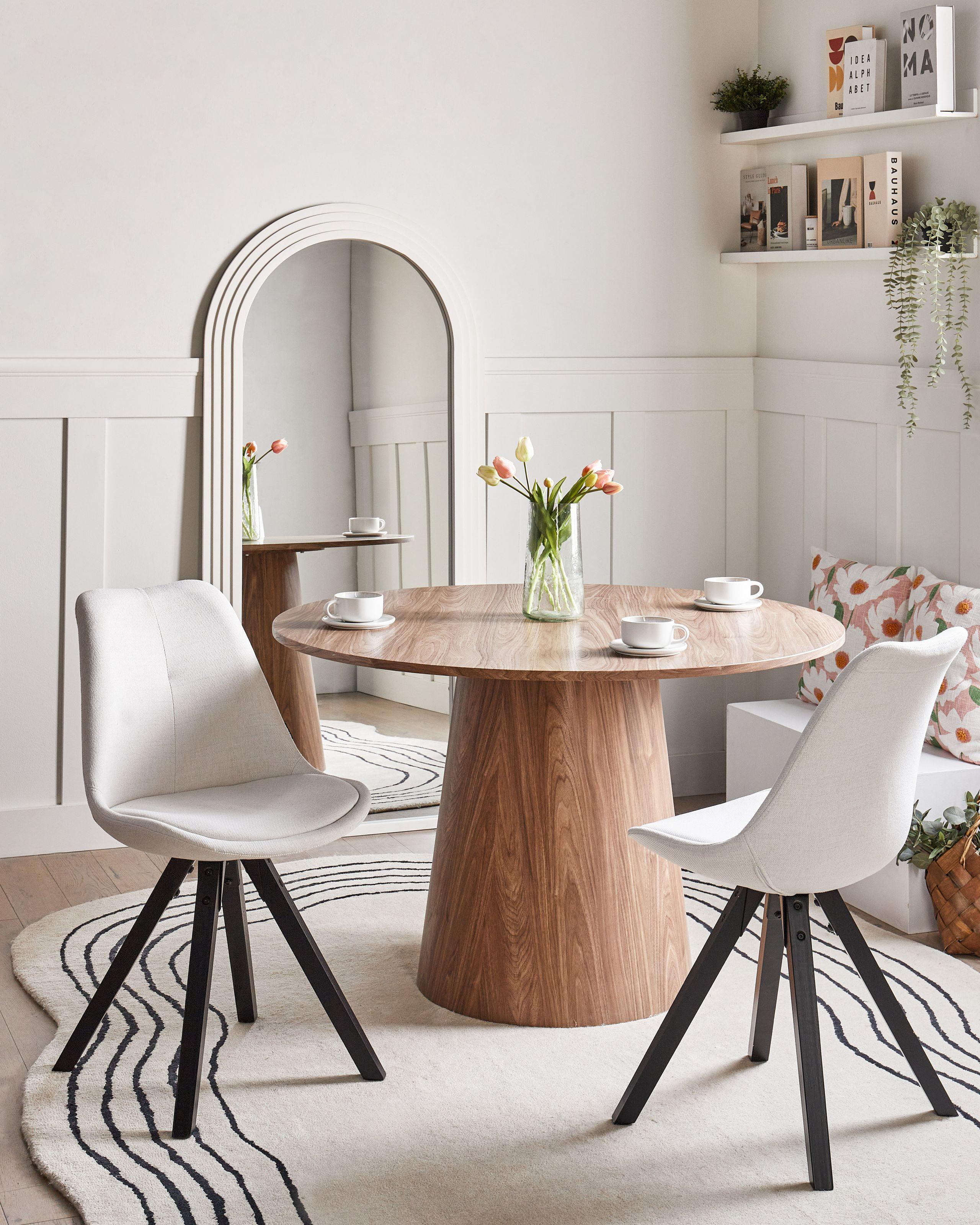 Beliani Set di 2 sedie da pranzo en Tessuto Scandinavo HEDLEY  