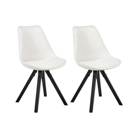 Beliani Set di 2 sedie da pranzo en Tessuto Scandinavo HEDLEY  