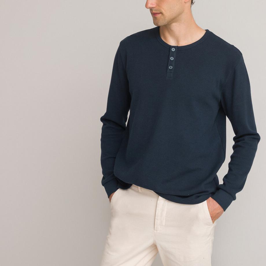 La Redoute Collections Langärmeliges Henley Oberteil  