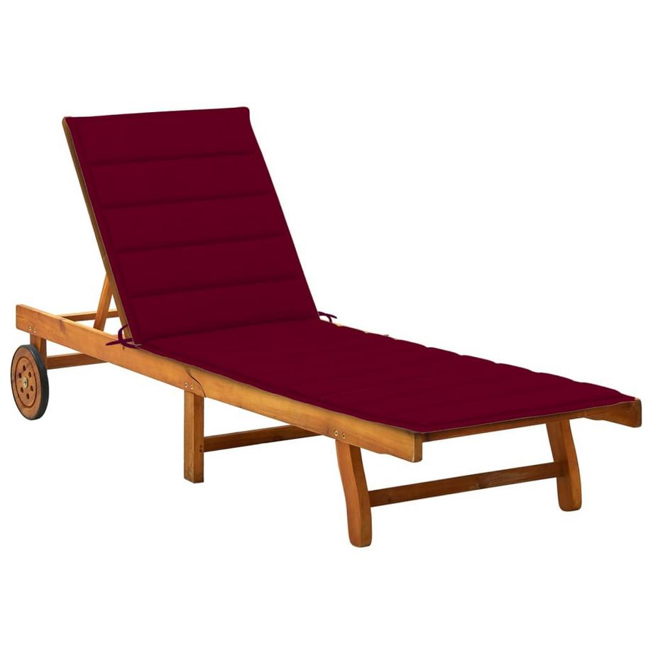 Chaise longue bois d'acacia