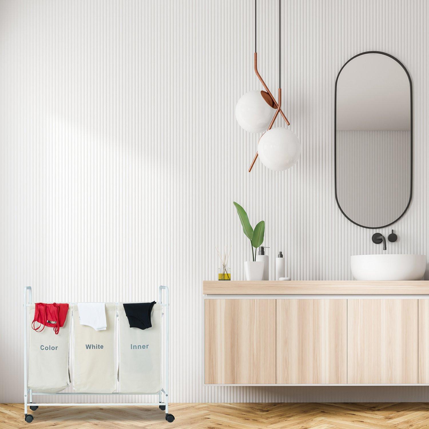 B2X 3 Wäschesortierer mit Rollen  