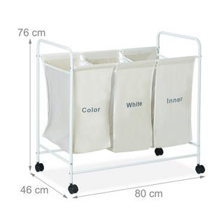 B2X 3 Wäschesortierer mit Rollen  