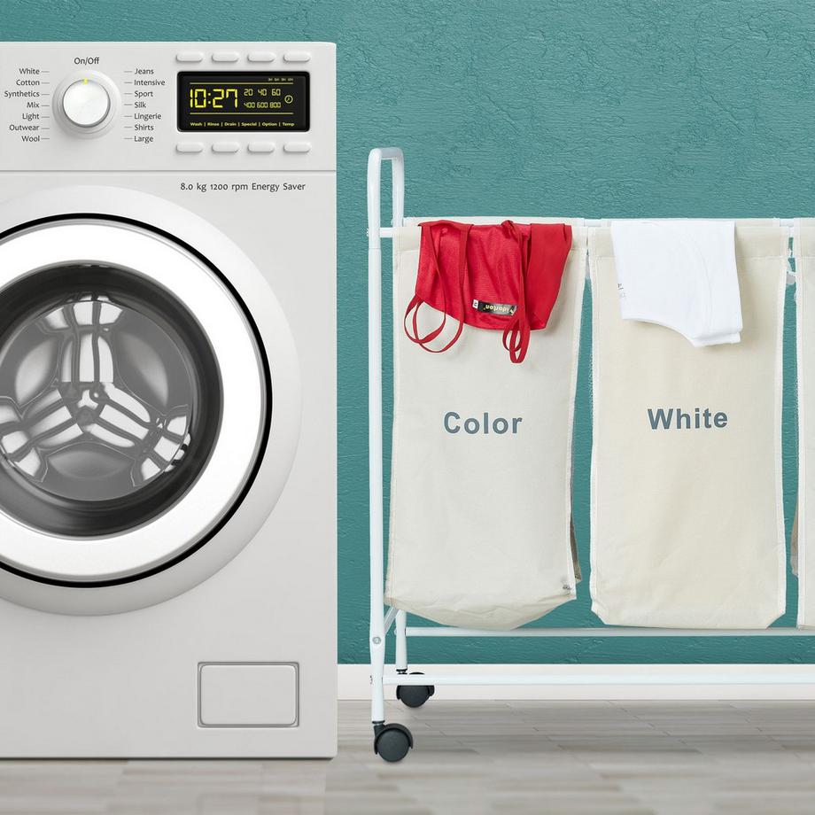 B2X 3 Wäschesortierer mit Rollen  