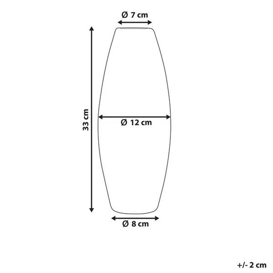 Beliani Vase décoratif en Grès Moderne ARPAD  