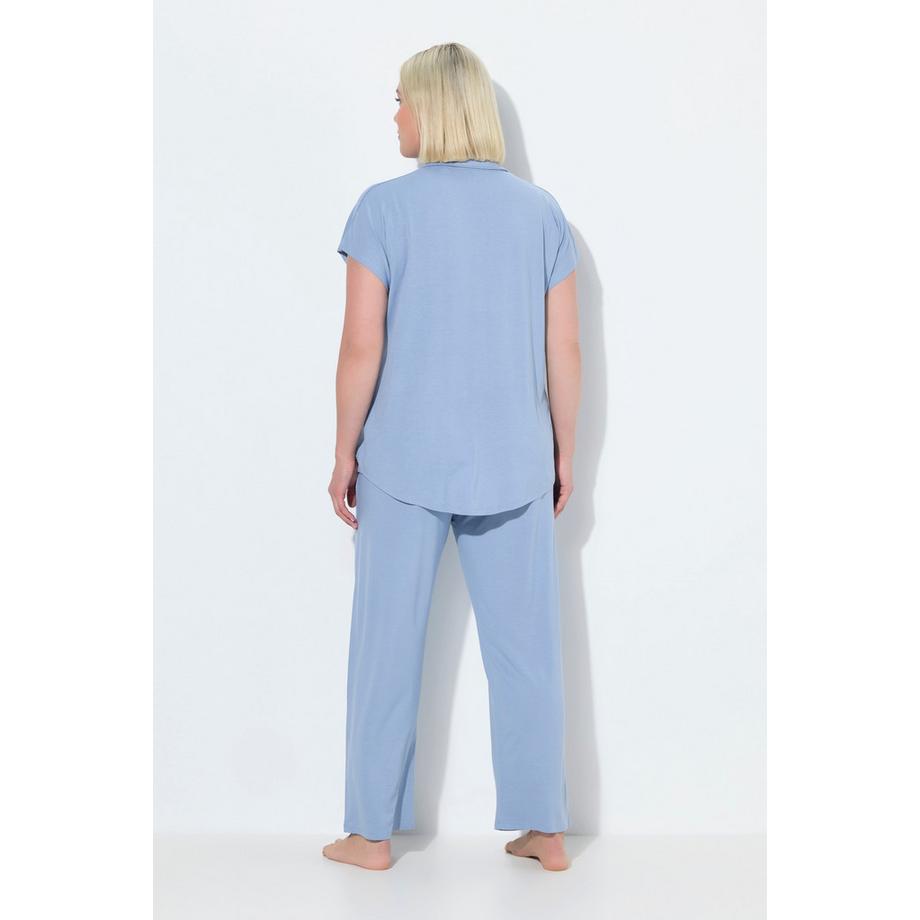 Ulla Popken Pyjama Oversize Manches Courtes Col V  