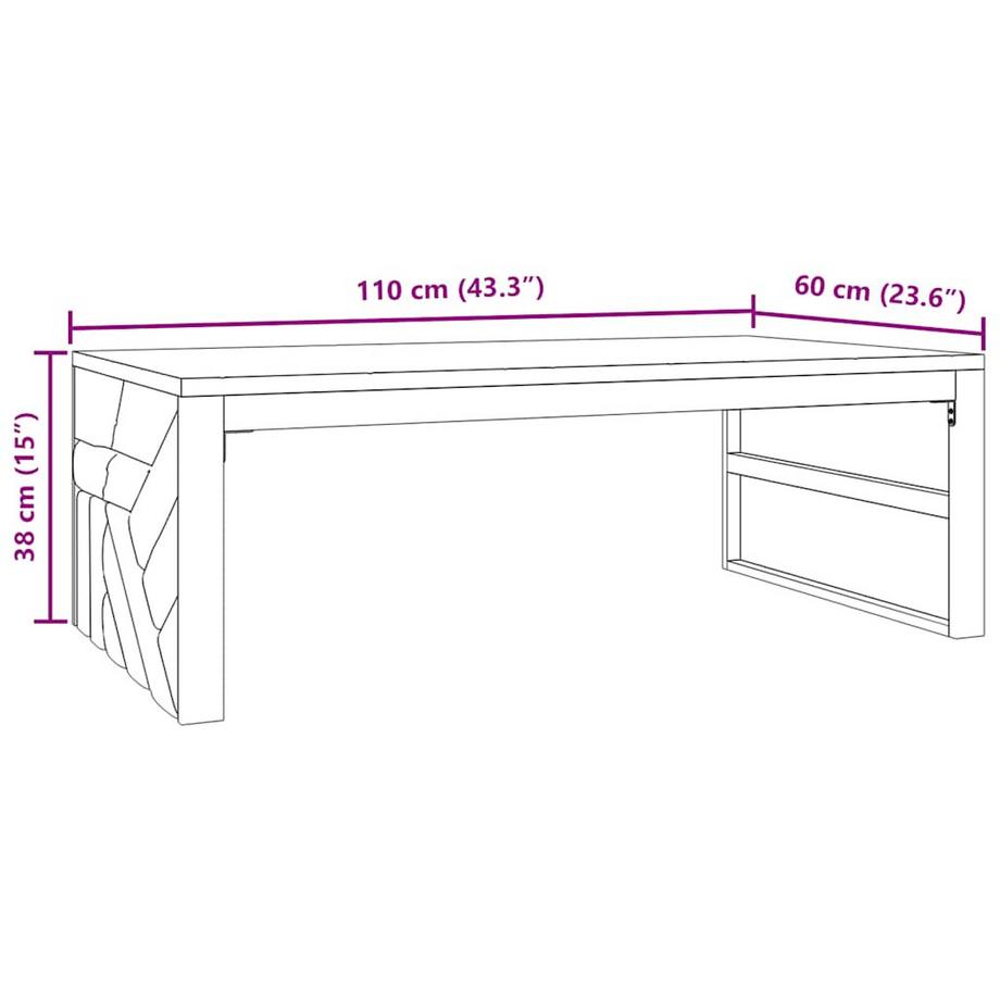 VidaXL Couchtisch holz  