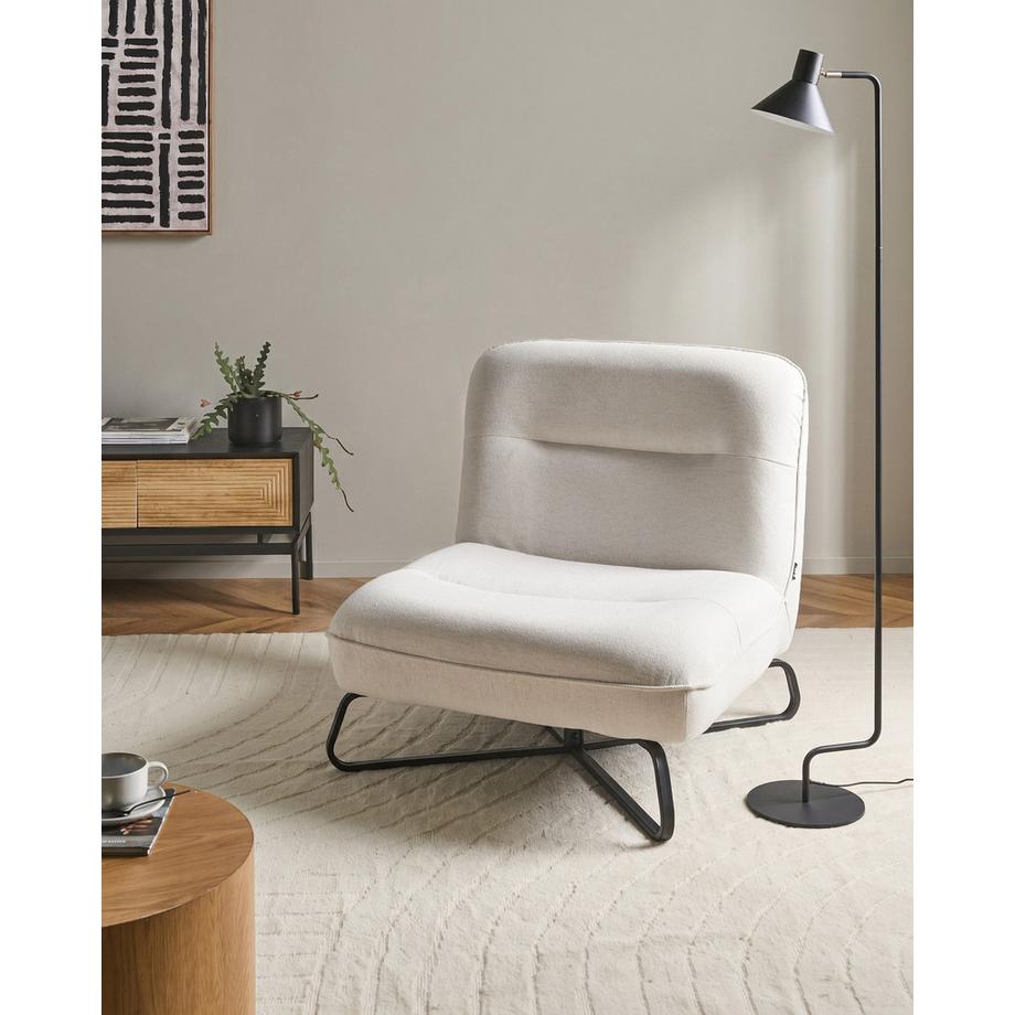 Beliani Fauteuil en Tissu Moderne LINDAL  