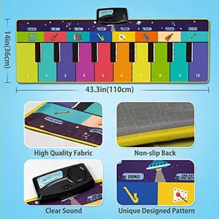 Activity-board Tapis de piano jouet musical avec plus de 100 mélodies tapis  de piano antidérapant pour enfants