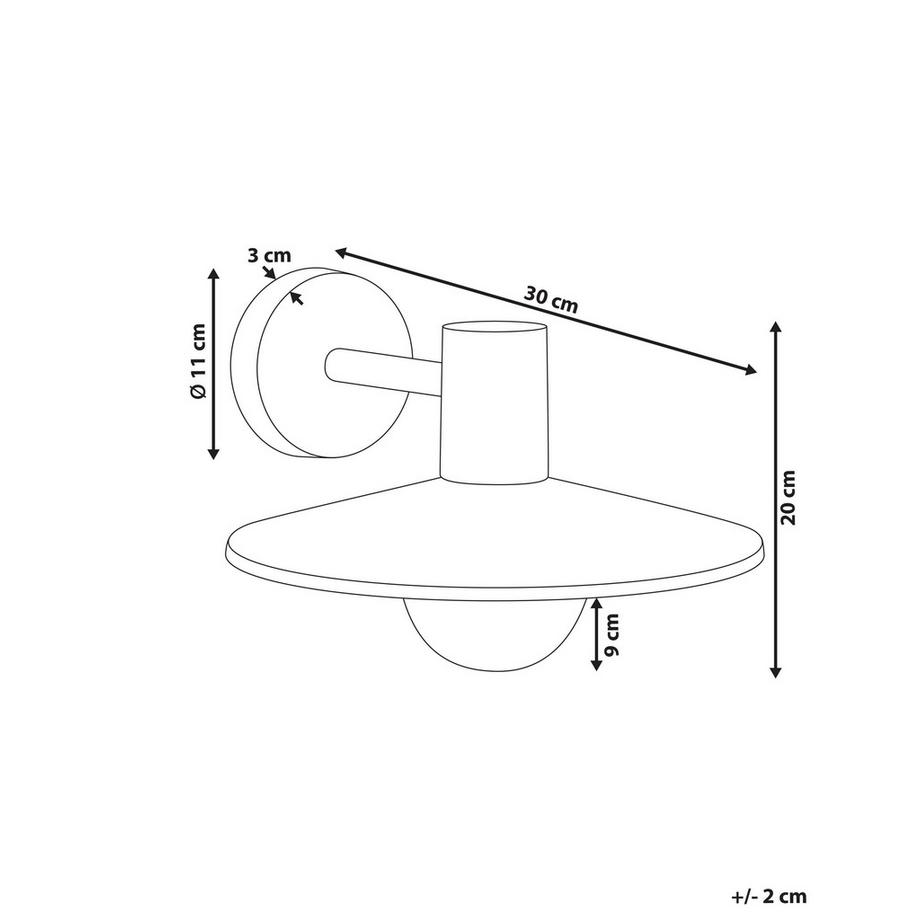Beliani Applique a per esterni en Alluminio  BARALIA  