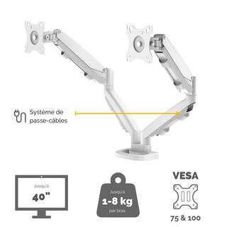 Fellowes  Eppa 9683501 supporto da tavolo per Tv a schermo piatto 99,1 cm (39") Bianco Scrivania 