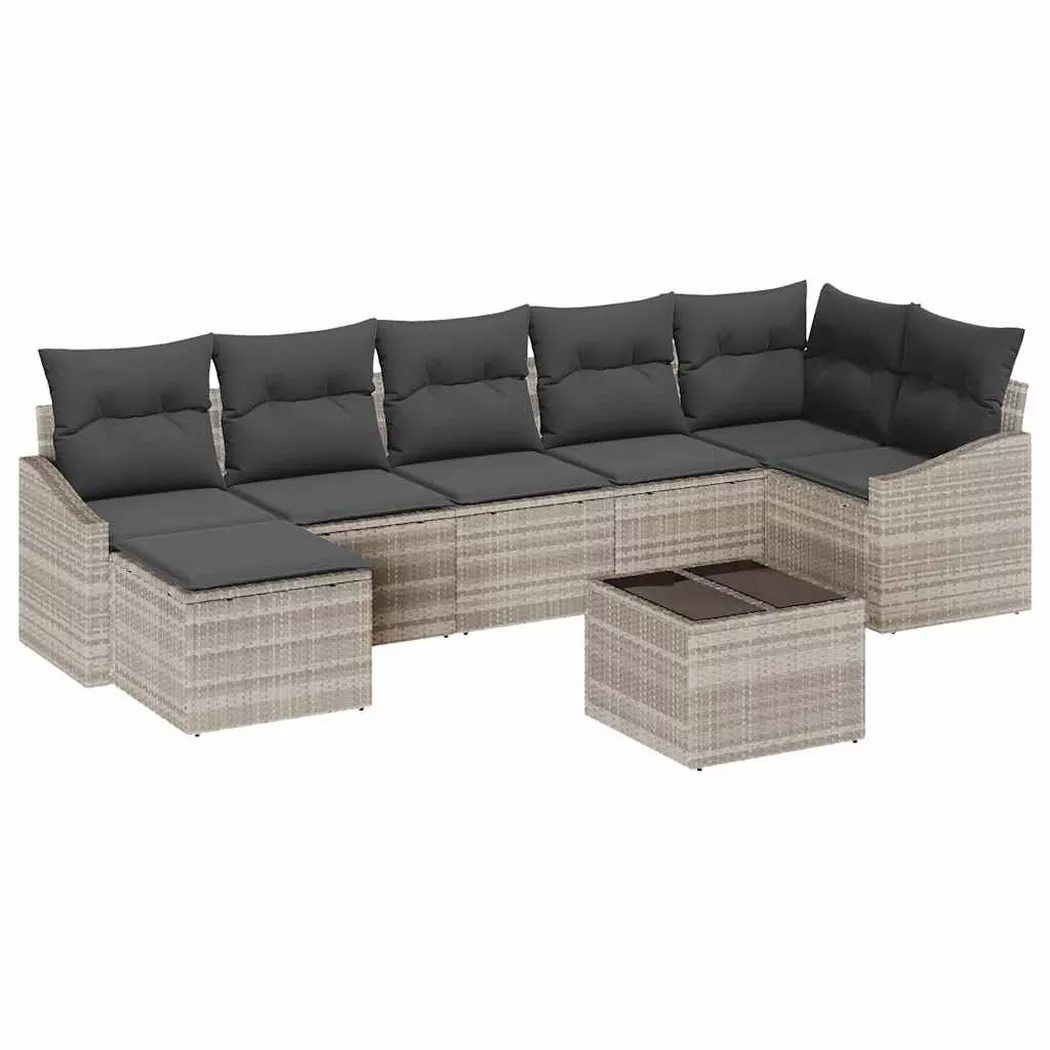 VidaXL - Garten-sofa poly-rattan, One Size, Silber