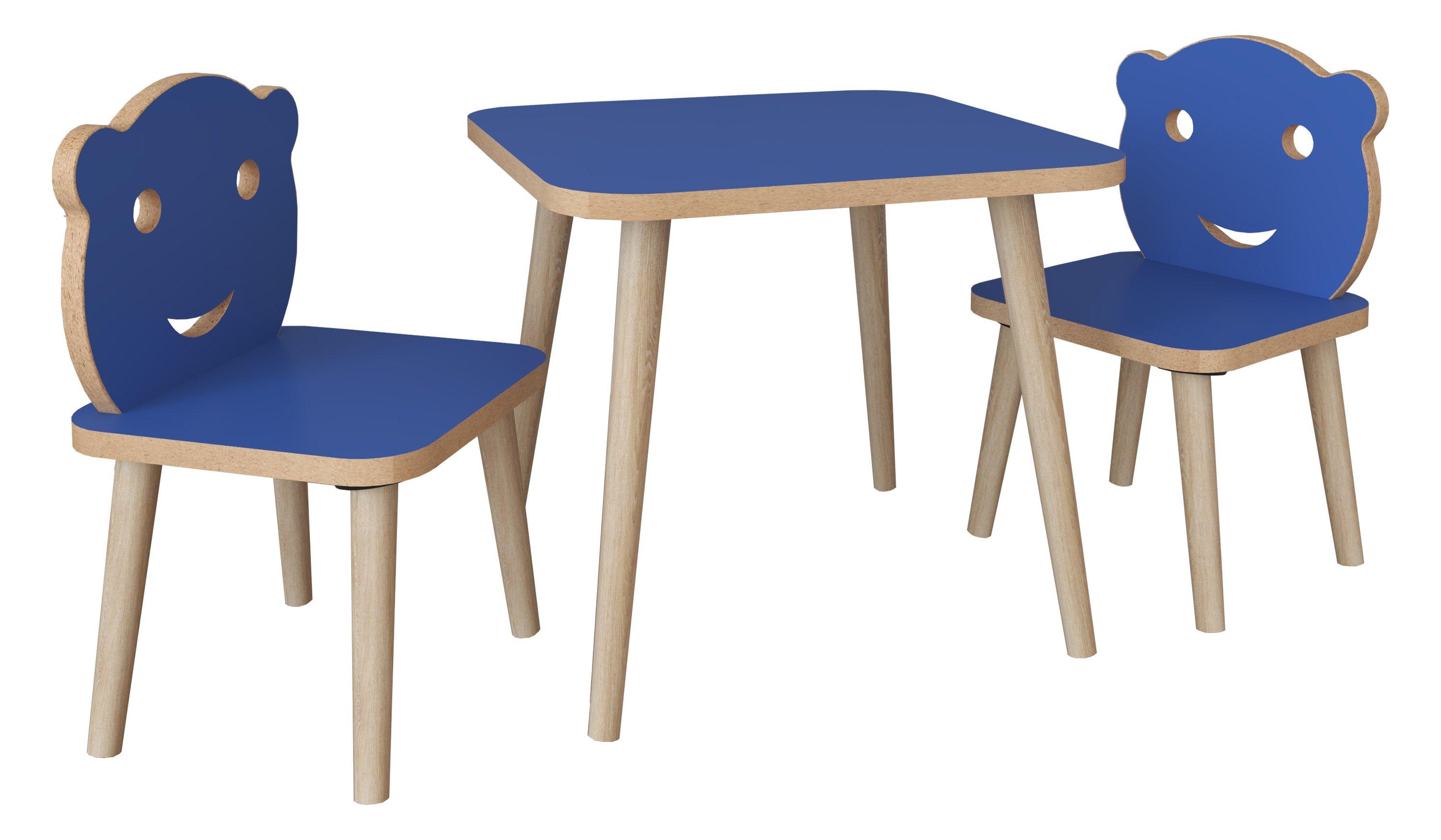 VCM  Ensemble de sièges 3 pièces pour chambre d'enfant Table Chaise Enfants LiLuLa 