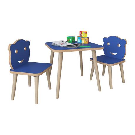 VCM  Ensemble de sièges 3 pièces pour chambre d'enfant Table Chaise Enfants LiLuLa 