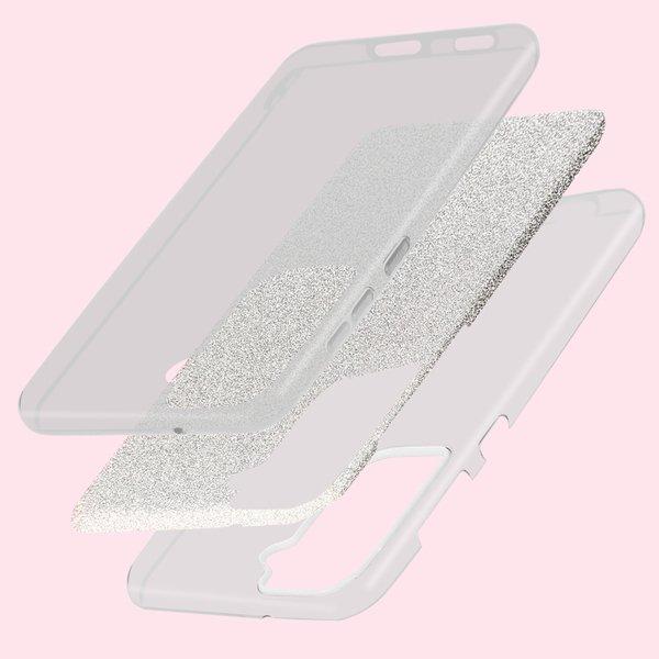 Avizar  Cover Paillette Galaxy S22 Argento 