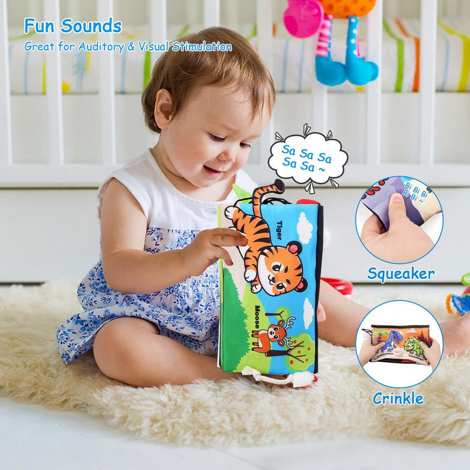 Activity-board  Babyspielzeug, Stoffbücher mit Spiegel, Kleinkindererziehung und kognitives Spielzeug Lernspielzeug Kleinkinder Baby 