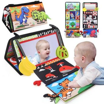 Jouets pour bébés, livres en tissu avec miroir, jouets éducatifs et cognitifs pour les tout-petits jouets éducatifs pour les tout-petits bébé