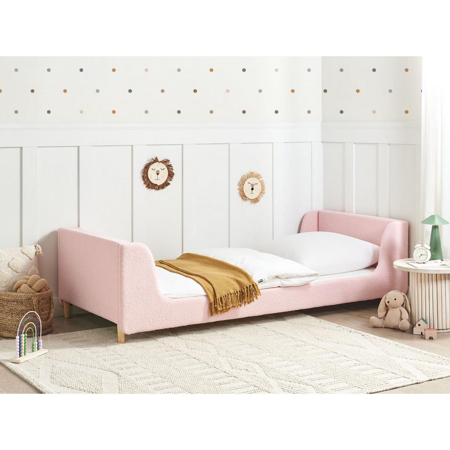 Beliani Lit d'enfant en Bouclé Moderne LAYE  