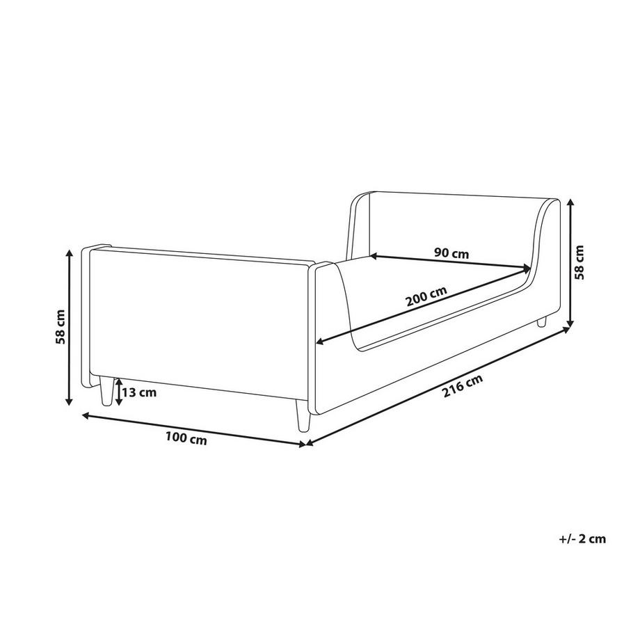 Beliani Lit d'enfant en Bouclé Moderne LAYE  