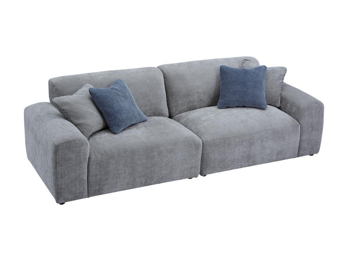 Image of Sofa 3-Sitzer -Cord - Grau - TIRONO von Sofa 3-Sitzer -Cord - Grau - TIRONO von Maison Céphy